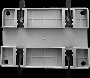 DIN rail mounting component shown in the Flowāv manual